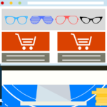 Laptop screen of an example online shop