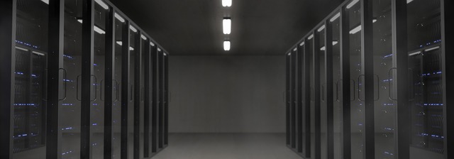 A row of servers for hosting websites