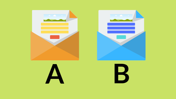 A / B email testing