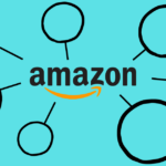 Web of thought bubbles around the Amazon logo