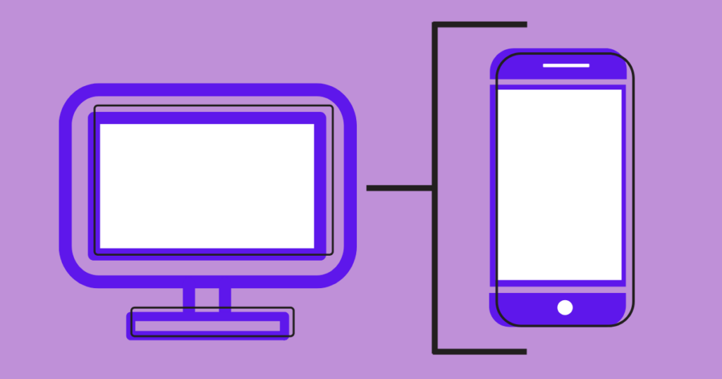 Desktop screen to mobile screen
