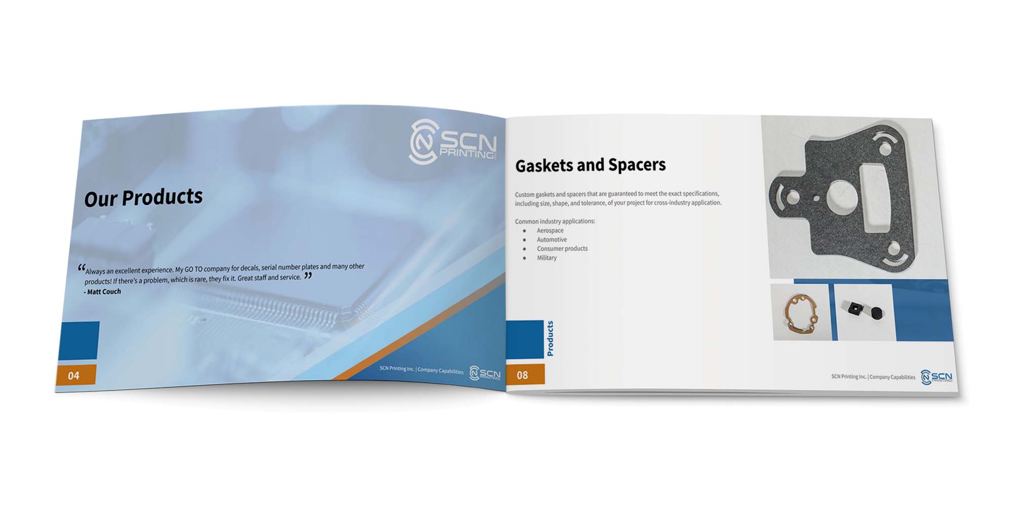 SCN Printing Inc.'s capabilities booklet