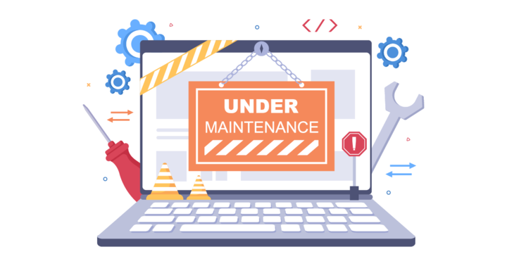 Website software system under maintenance